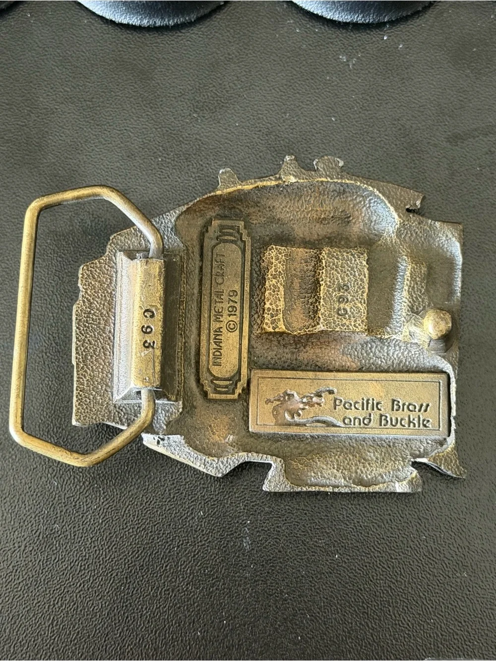 Vintage 1979 San Francisco Cable Car Belt Buckle Indiana Metal Craft
